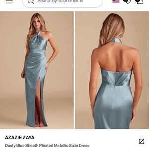 Dusty blue bridesmaid dress